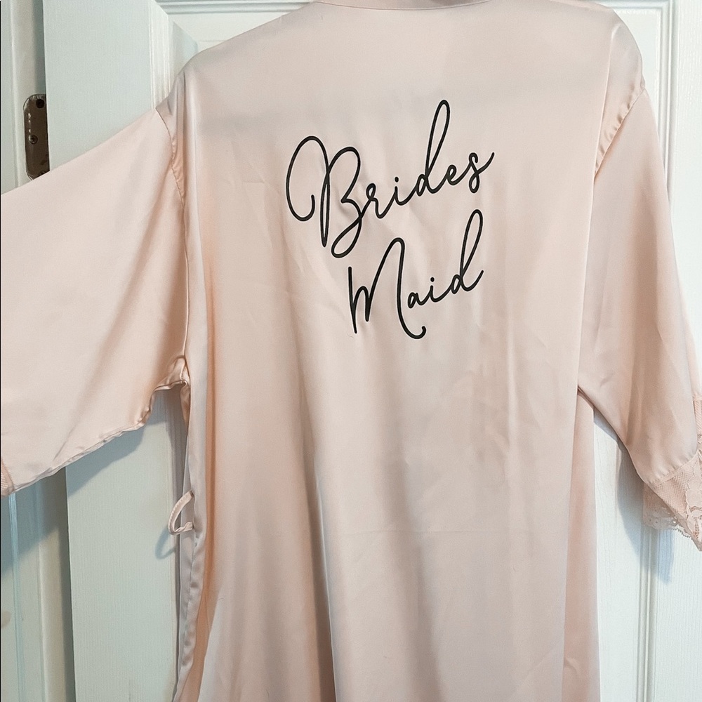 Silk Blush Pink Bridesmaid Robe